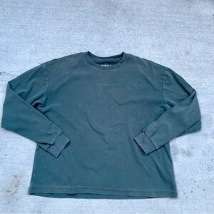 YoungLA Men's Long Sleeve Crew in Dark Green
